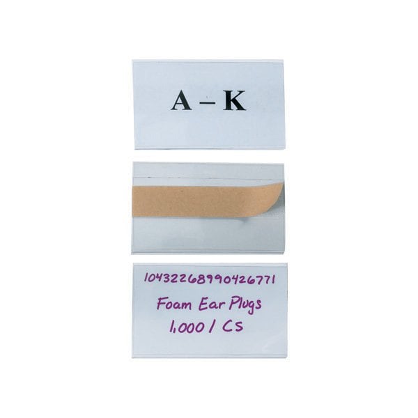 Bsc Preferred 3 x 5'' Open-Edge Plastic Label Holders, 50PK LH105 - main